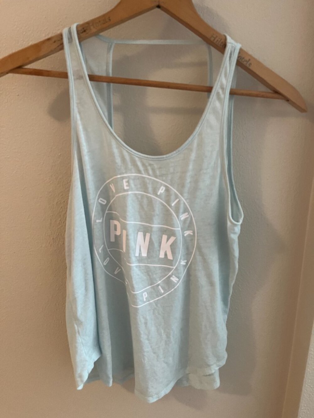 PINK Victoria's Secret Burnout Tank Top in Mint